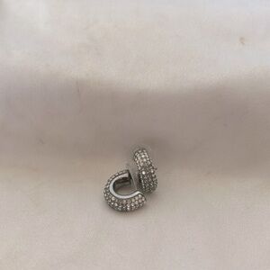 Silver Swarovski post earrings